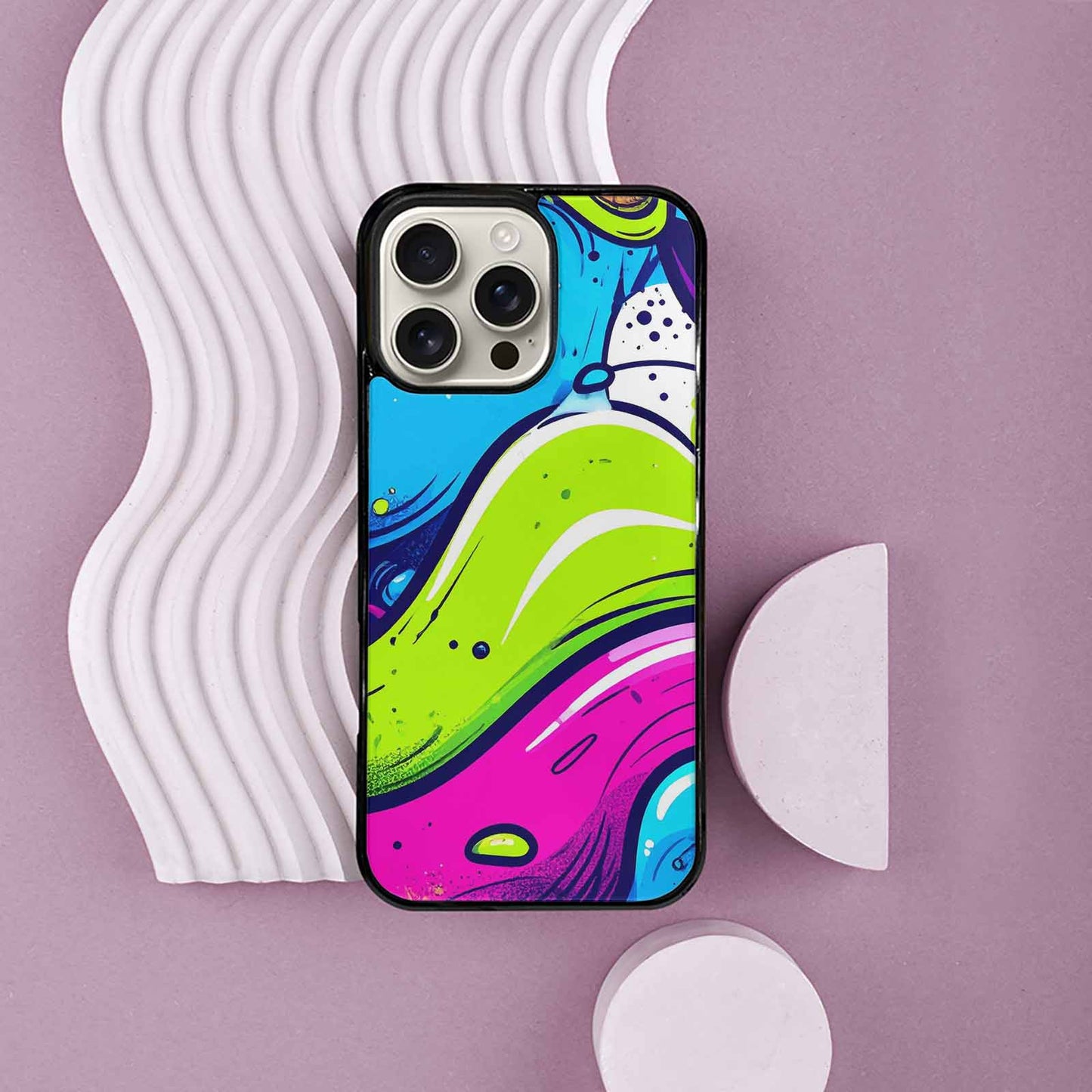 iPhone 16 Pro Max Case — Acid Wash Cartoon Custom Personalized Phone, Custom Art Phone Cover