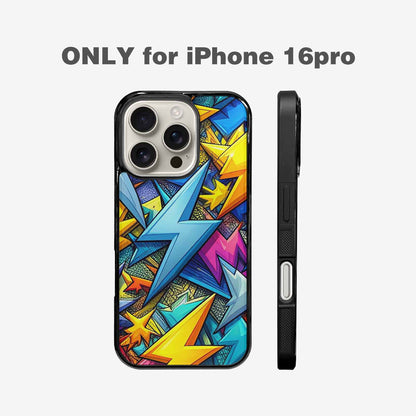 iPhone 16 Pro Case — Lightning Bolt Storm Pattern Hundreds Of, Custom Art Phone Cover