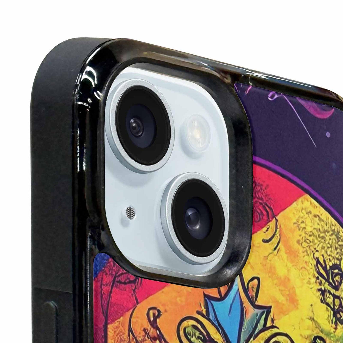 iPhone 15 Plus Case — Pride Flag Skulls Seamless Pattern Vibrant, Customized Protective Case