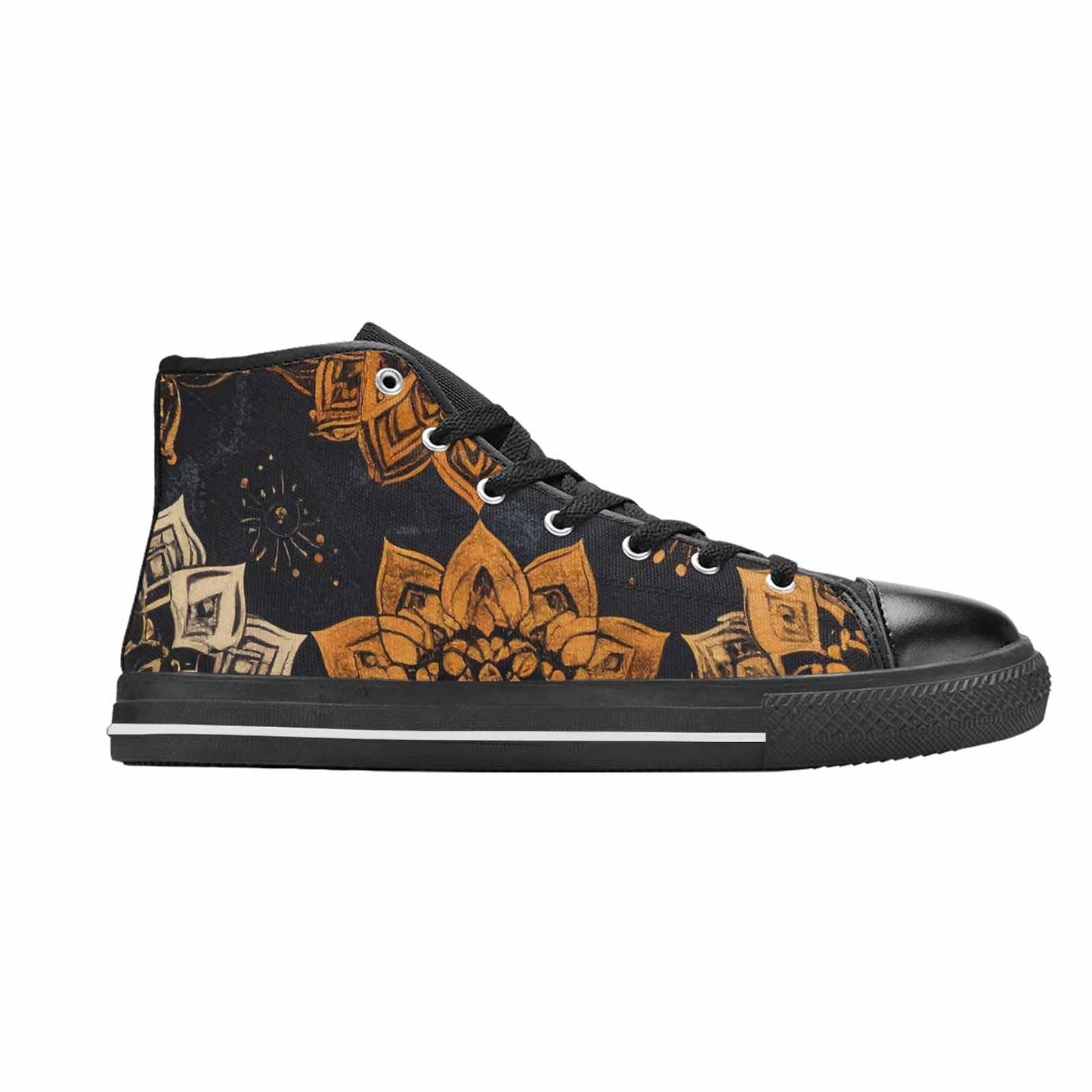 MEN'S Mandala High Top Canvas Dark Academia Custom Sneakers