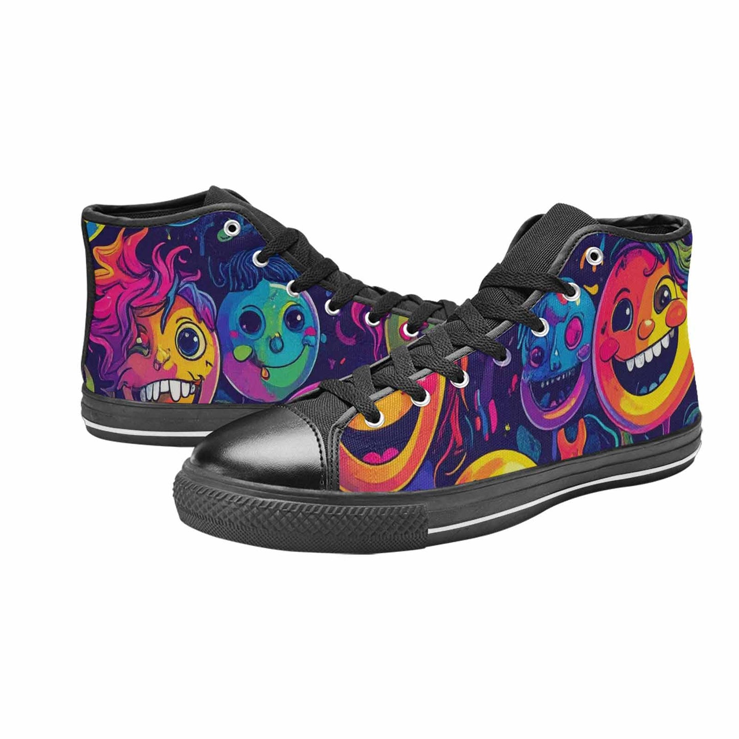 WOMEN'S Funny Looking Cartoon High Top Canvas Y2K Custom Sneakers