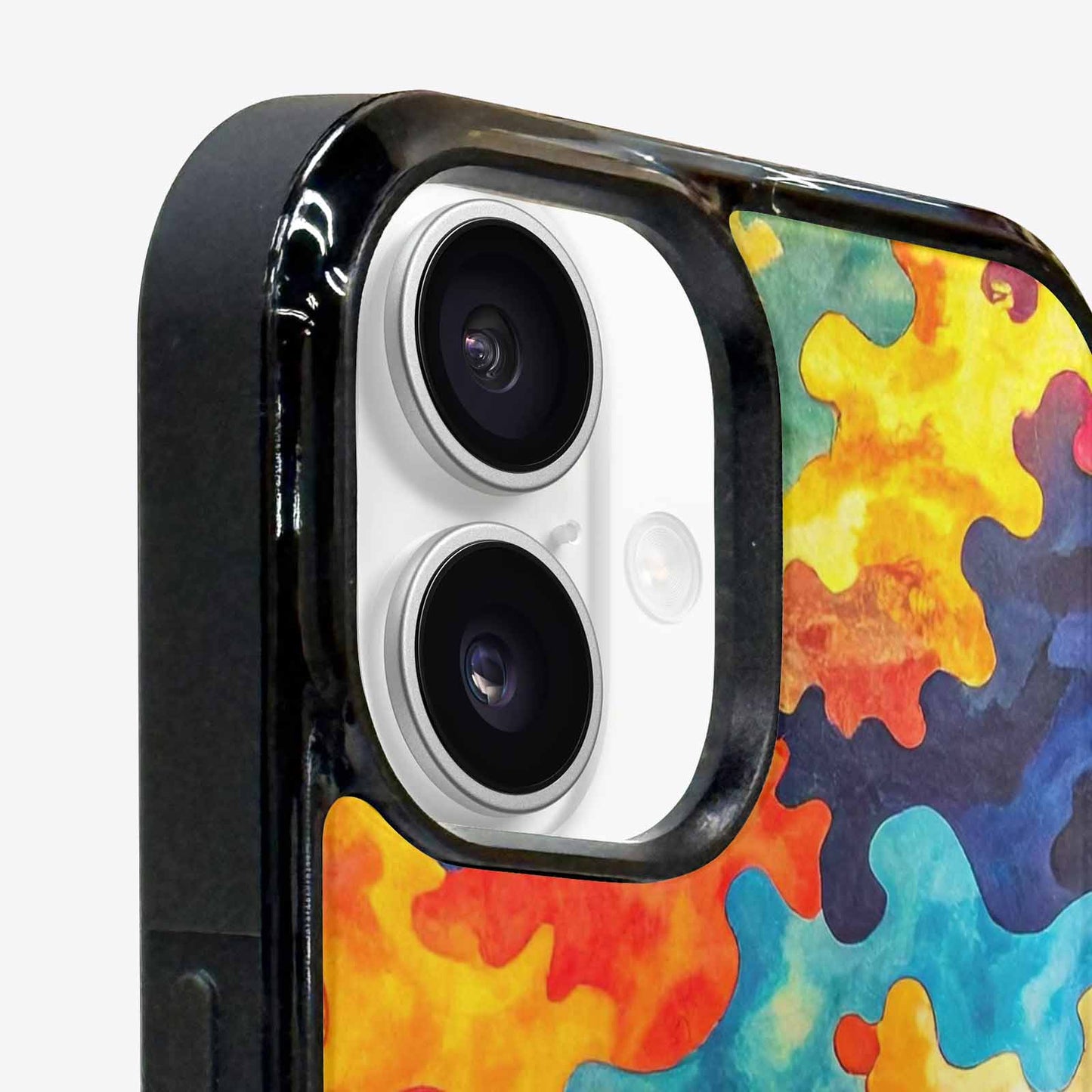 iPhone 16 Plus Case — Camo Patches Full Color Vibrant Camo, Customized Protective Case
