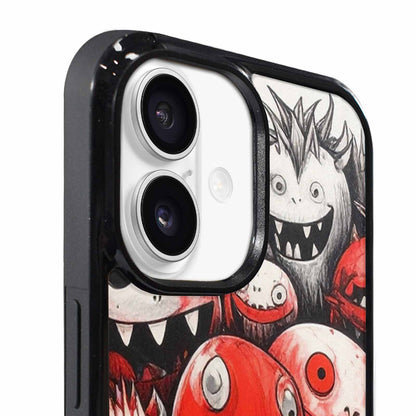 iPhone 17 Case — Black &amp; Red Ink Cartoon Cute, Custom Made Phone Cover