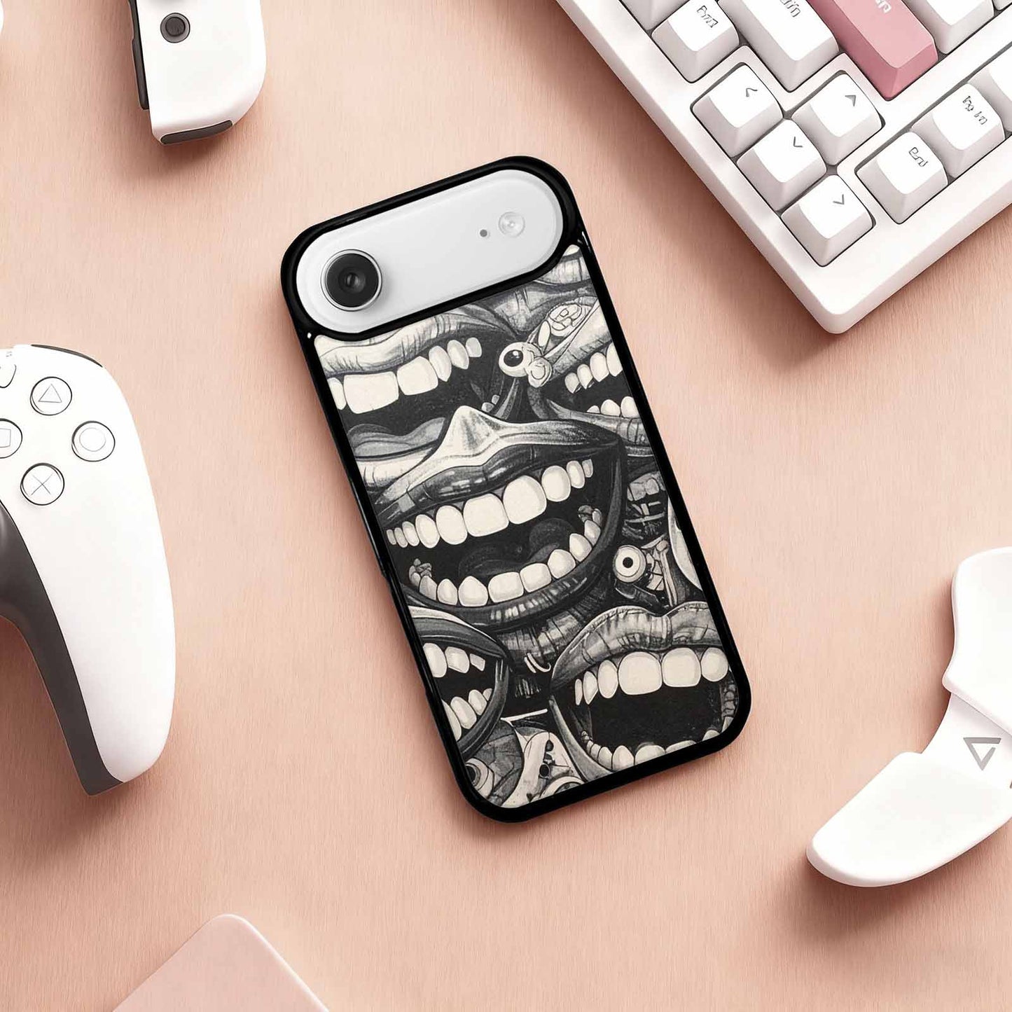 iPhone 17 Air Case — Seamless Repeating Pattern Of Overlapping Cartoon, Custom Printed Phone Case