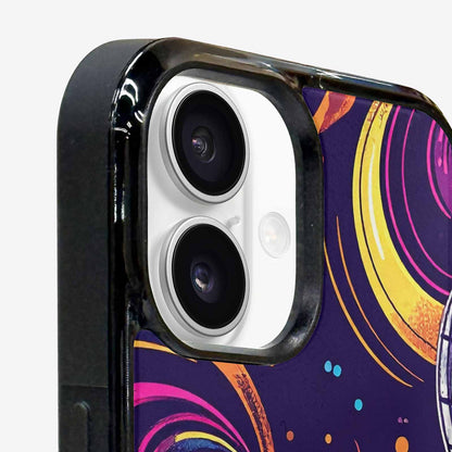 iPhone 16 Plus Case — 1970s Disco Cartoon Art Pattern, Custom Designed Case Cover