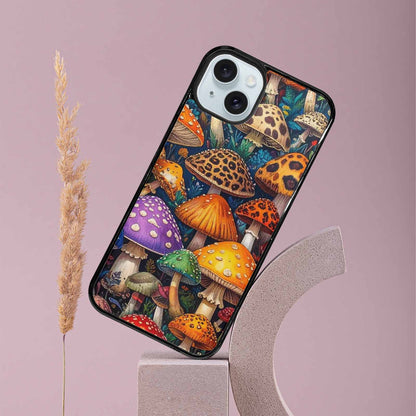 iPhone 15 Plus Case — Mushrooms Pattern Hundreds Of 0x7, Custom Designed Case Cover