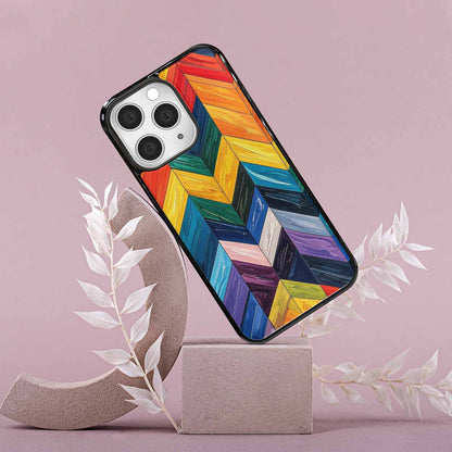 iPhone 15 Pro Max Case — Progress Pride Flag Color Theme Small, Custom Print Case Cover