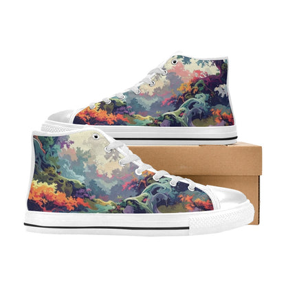 Camo Design 1 Men's High Top Canvas Shoes