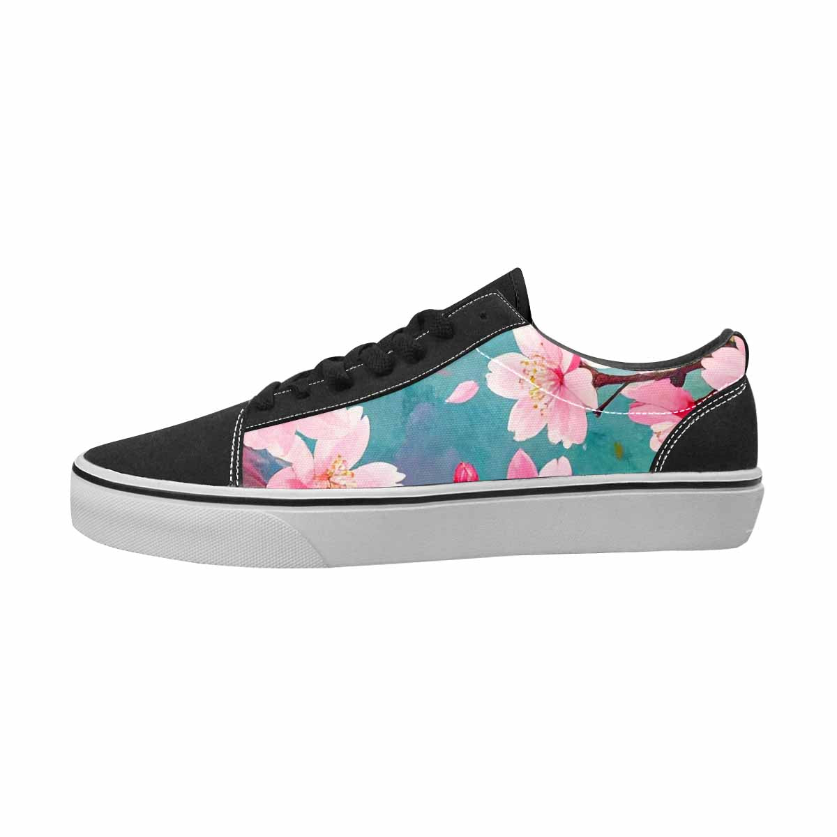WOMEN'S Cherry Blossom Canvas Made To Order Cottagecore All Over Print Shoes