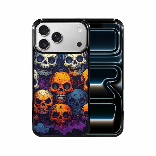 iPhone 17 Pro Max Case — Halloween Horror Repeat Lots Gothic Skulls, Original Design Phone Case