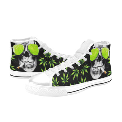 WOMEN'S Cc 420 Skull Weed High Top Canvas Dreamcore Shoes