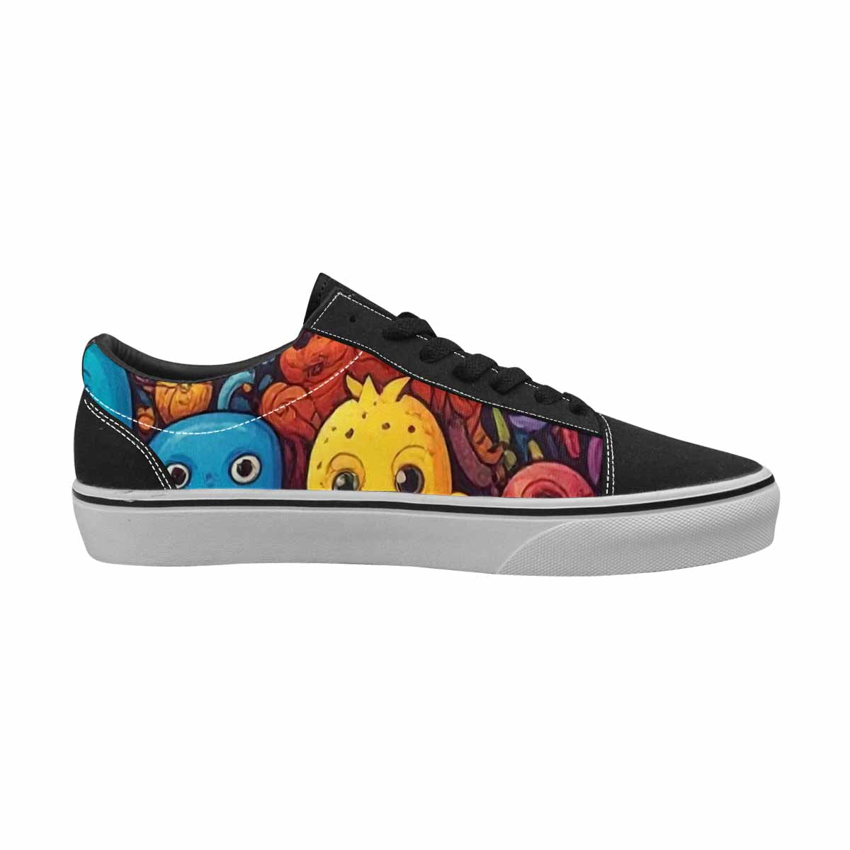 MEN'S Cartoon Monster Character Canvas Lace-Up Surreal Custom Sneakers
