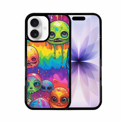 iPhone 17 Case — Melting Aliens Pattern Alien Scifi, Customized Protective Case