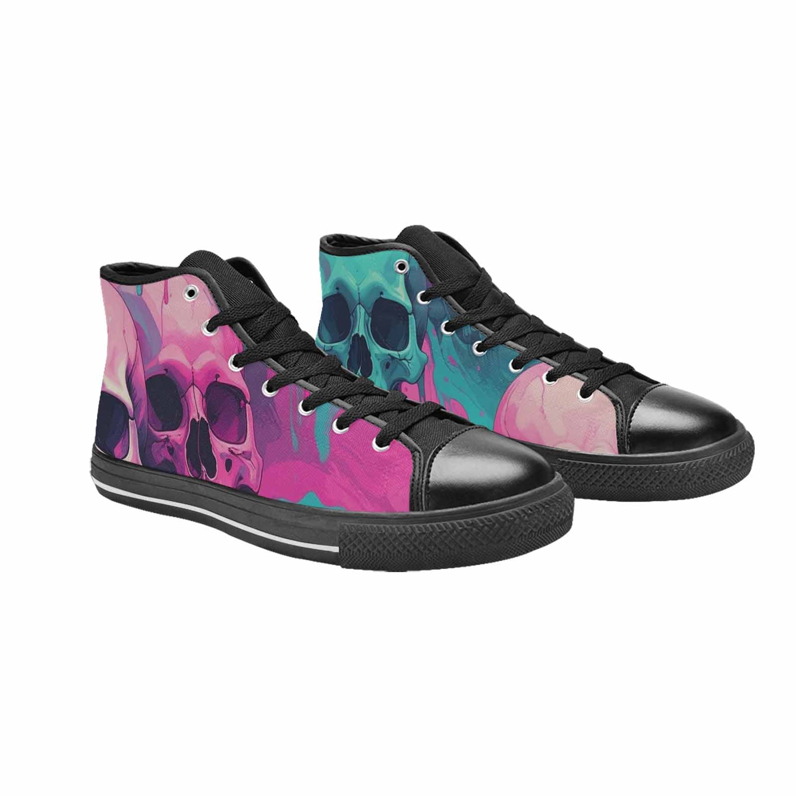 WOMEN'S Thousands Of Skulls High Top Canvas Cottagecore Shoes
