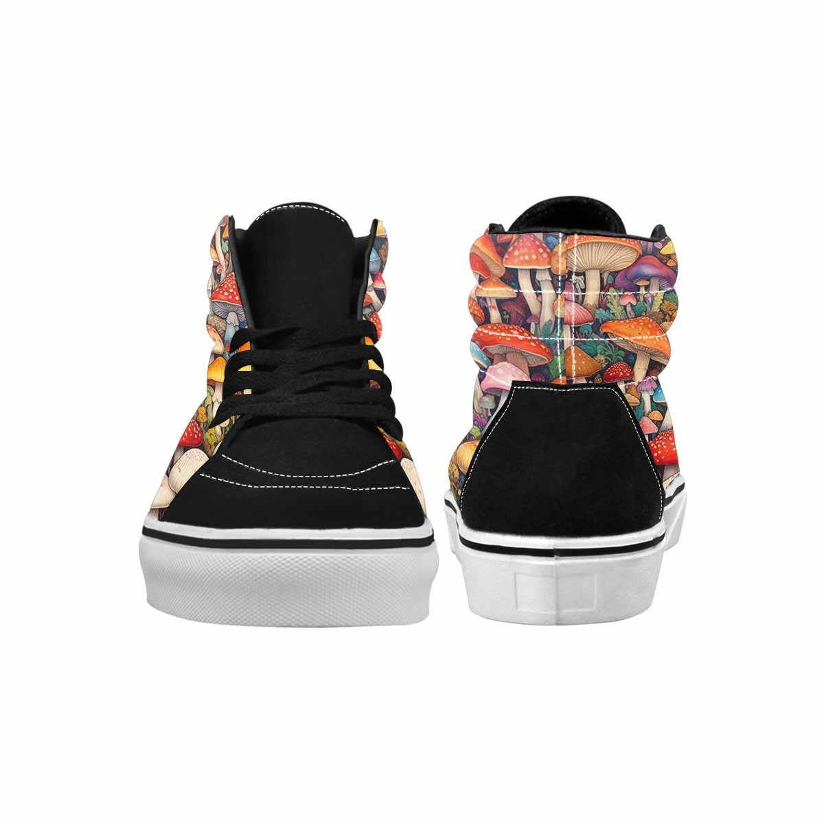 MEN'S Mushrooms (general) High Top Canvas Vibrant Chaos Sneakers