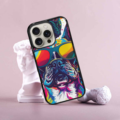 iPhone 16 Pro Case — French Bulldog Pop Art Pattern, Custom Print Case Cover