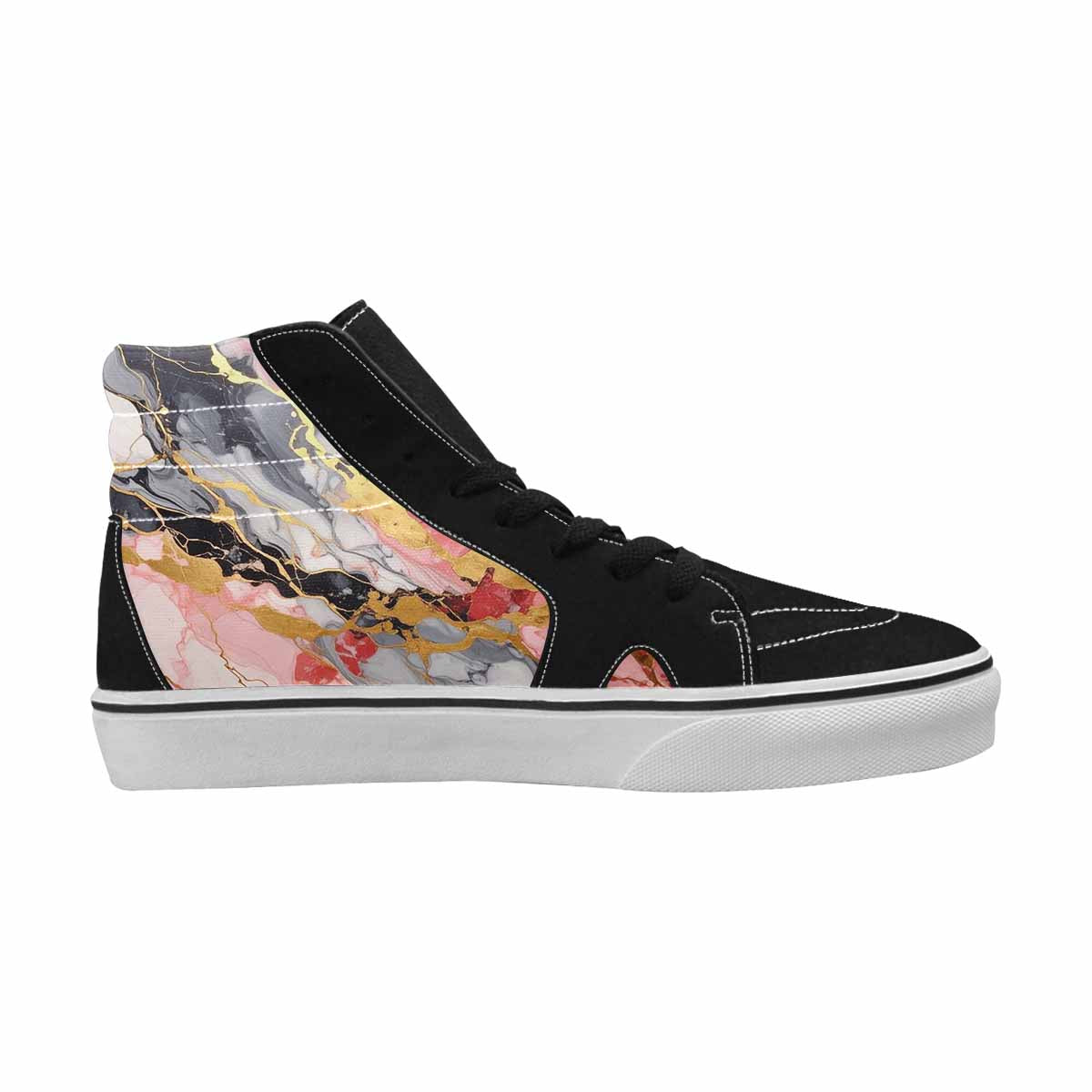 MEN'S Marble Vein High Top Canvas Kaleidoscope Sneakers