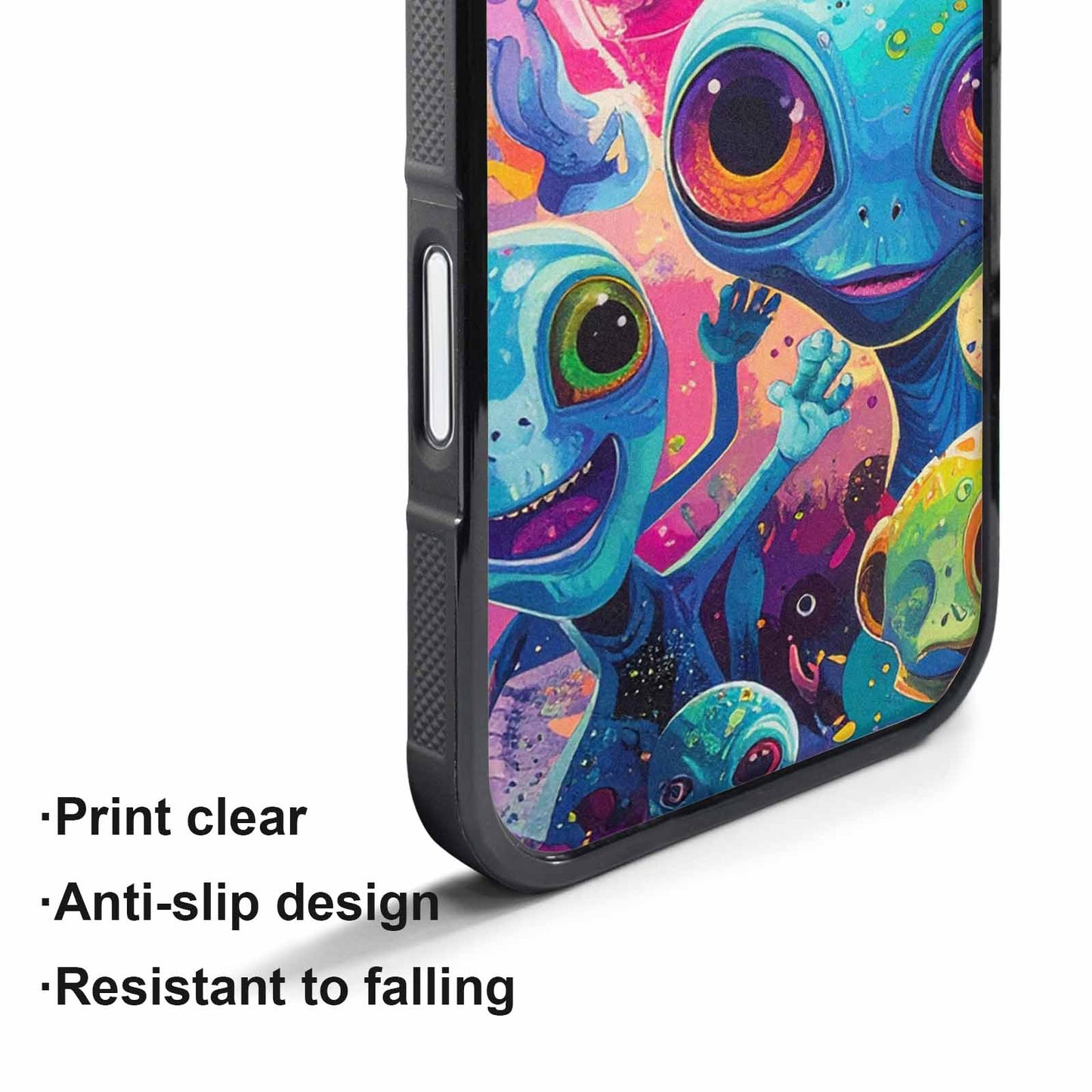 iPhone 17 Air Case — Cartoon Alien Characters Alien Scifi, Custom Art Phone Cover