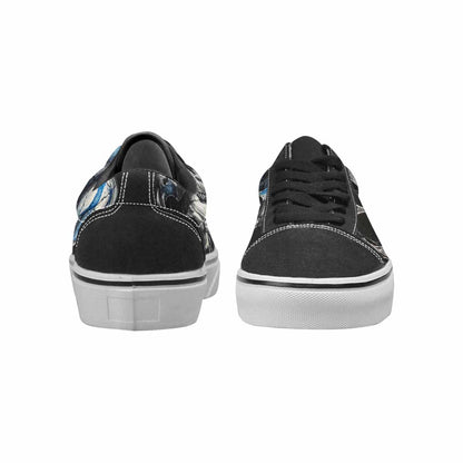 WOMEN'S Skull Roses Lace-Up Canvas Melting Art Sneakers