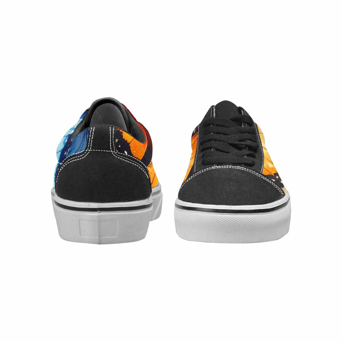 WOMEN'S Butterfly Wing Canvas Lace-Up Neon Fantasy Custom Sneakers