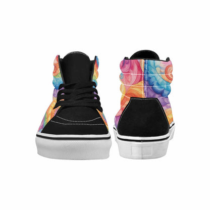 MEN'S Tie High Top Canvas Neon Fantasy Custom Shoes