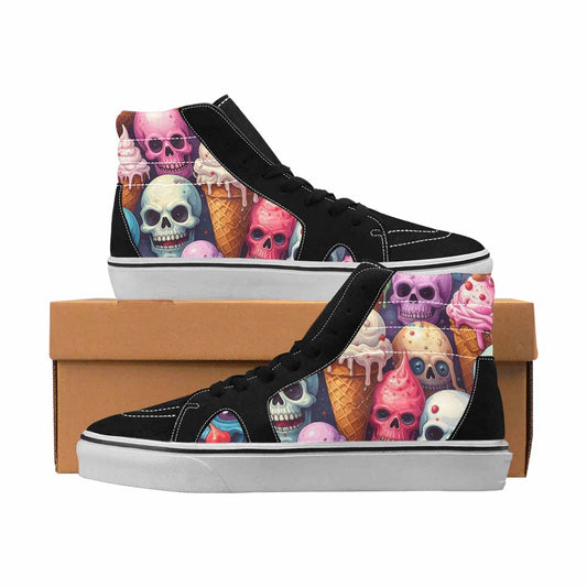 MEN'S Skulls High Top Canvas Statement Aesthetic Custom Printed Shoes