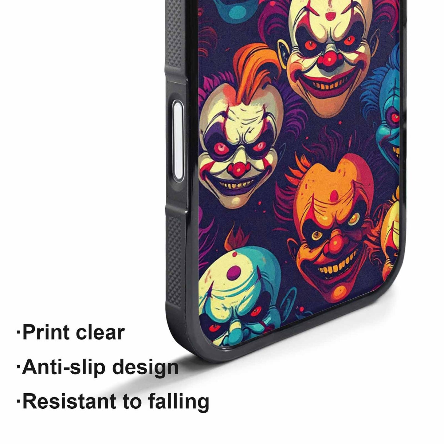 iPhone 17 Air Case — Evil Clowns Heads Faces Overlapping Cartoon, Original Design Phone Case