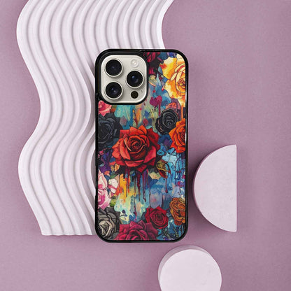 iPhone 16 Pro Max Case — Gothic Rose Gothic Roses Pattern Hundreds, Custom Phone Case