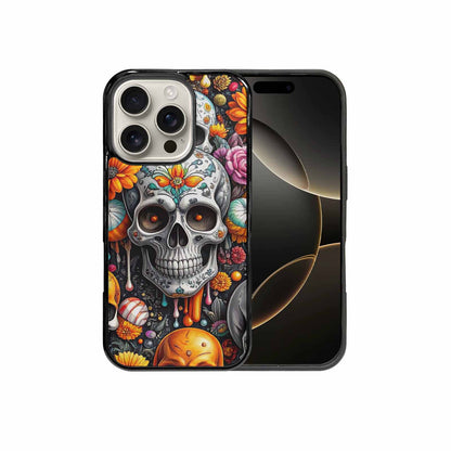 iPhone 16 Pro Case — Greyscale Black And White Dark Black, Customized Protective Case