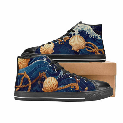WOMEN'S Ocean Wave High Top Canvas Y2K Shoes