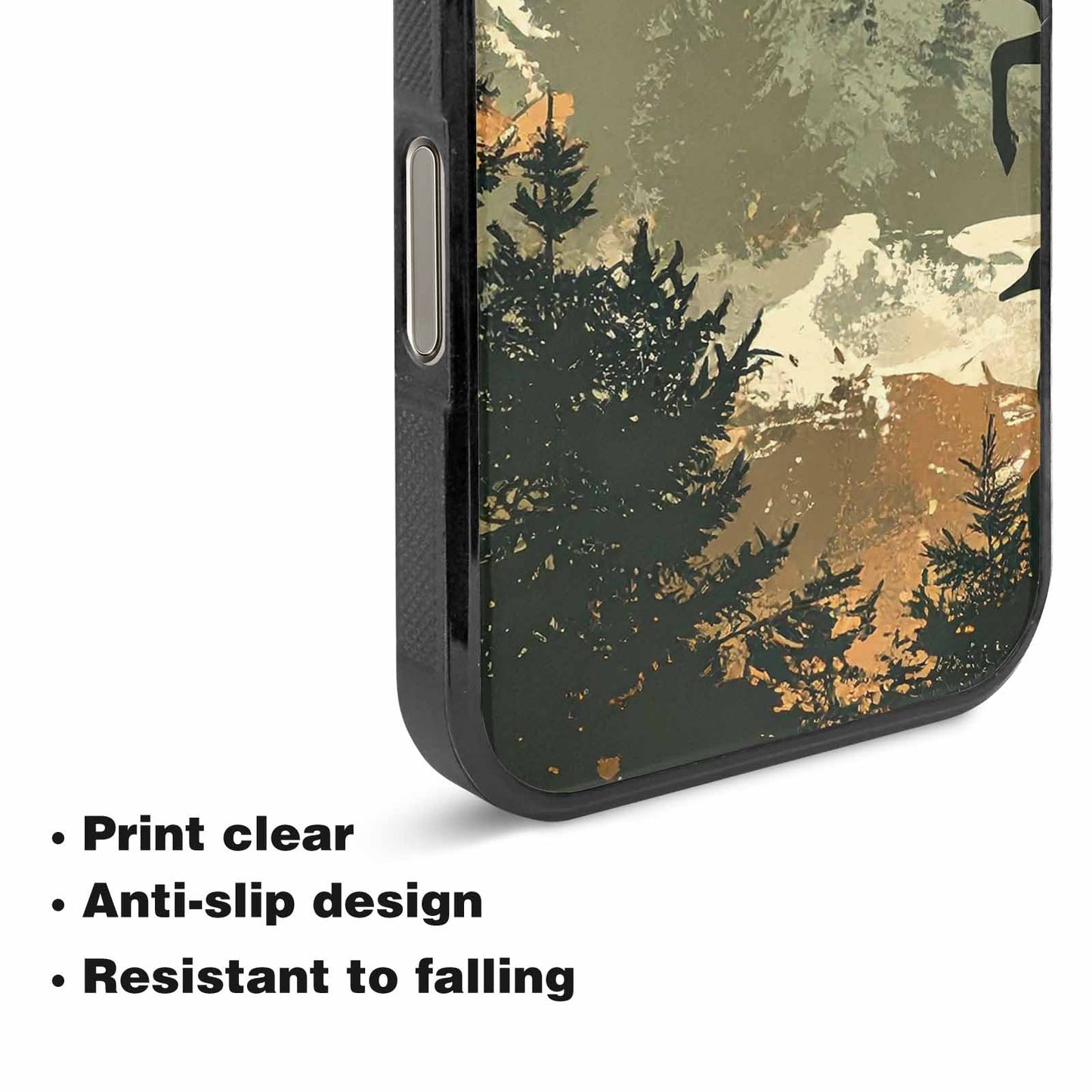 iPhone 16 Pro Case — Hunting Camouflage Pattern With Deer And, Custom Printed Phone Case