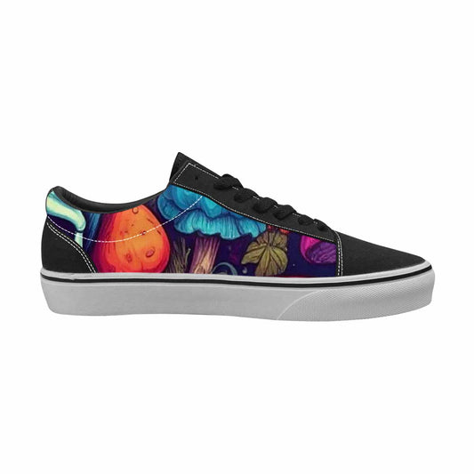 MEN'S Mushroom Skull Canvas Lace-Up Y2K Custom Shoes