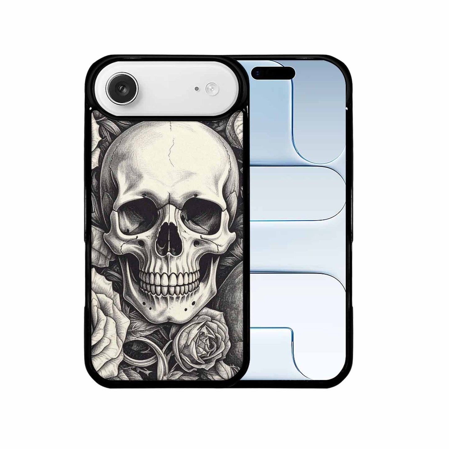 iPhone 17 Air Case — Skulls Roses Pen Ink Gothic Skulls, Personalized Phone Case