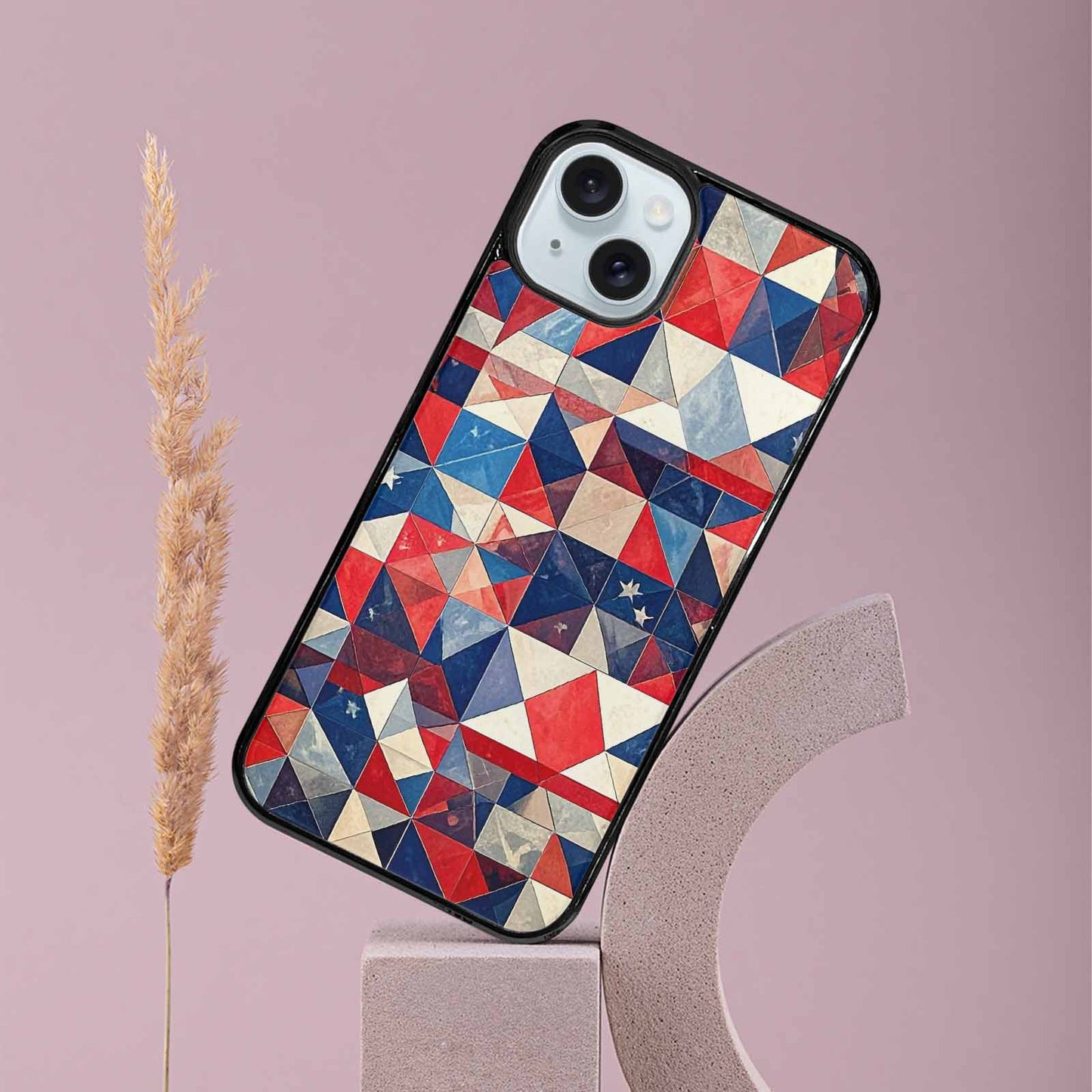 iPhone 15 Plus Case — Small American Flag Stars And Stripes, Personalized Phone Case