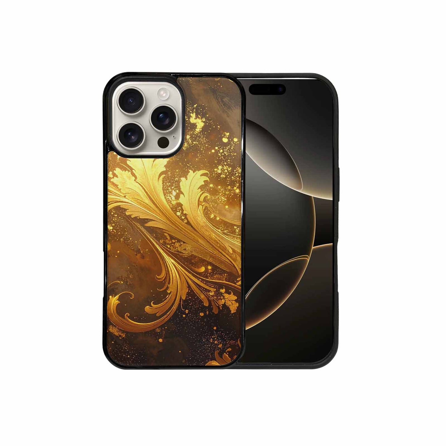 iPhone 16 Pro Max Case — Klimt Gold Leaf Artwork Pattern, Custom Printed Phone Case