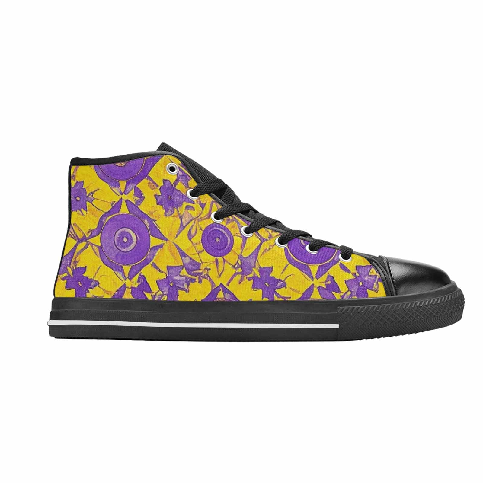 MEN'S Intersex Flag Color High Top Canvas Dark Academia Shoes