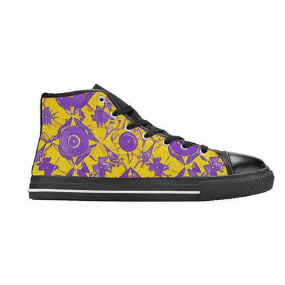 MEN'S Intersex Flag Color High Top Canvas Dark Academia Shoes