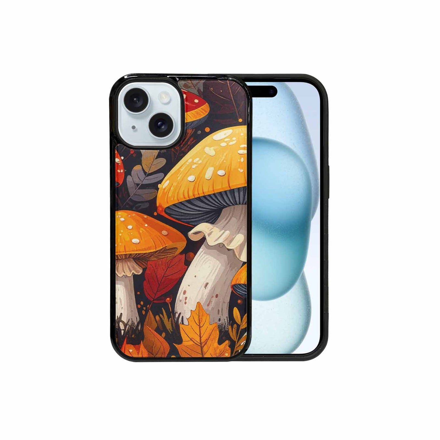iPhone 15 Case — Bold Autumn Mushroom Bold Autumn Mushroom, Custom Made Phone Cover