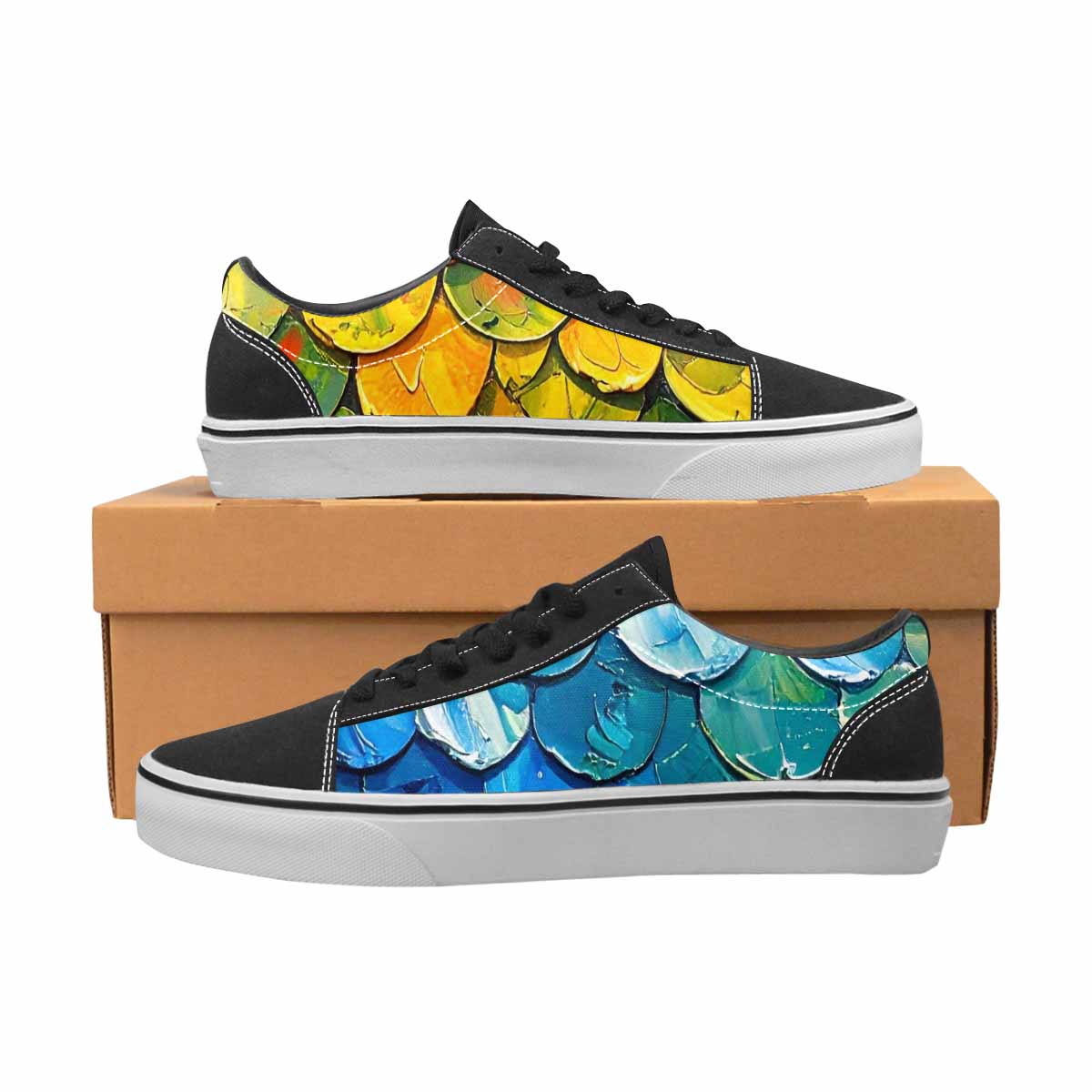 WOMEN'S Reptile Scale Lace-Up Canvas Grunge Shoes