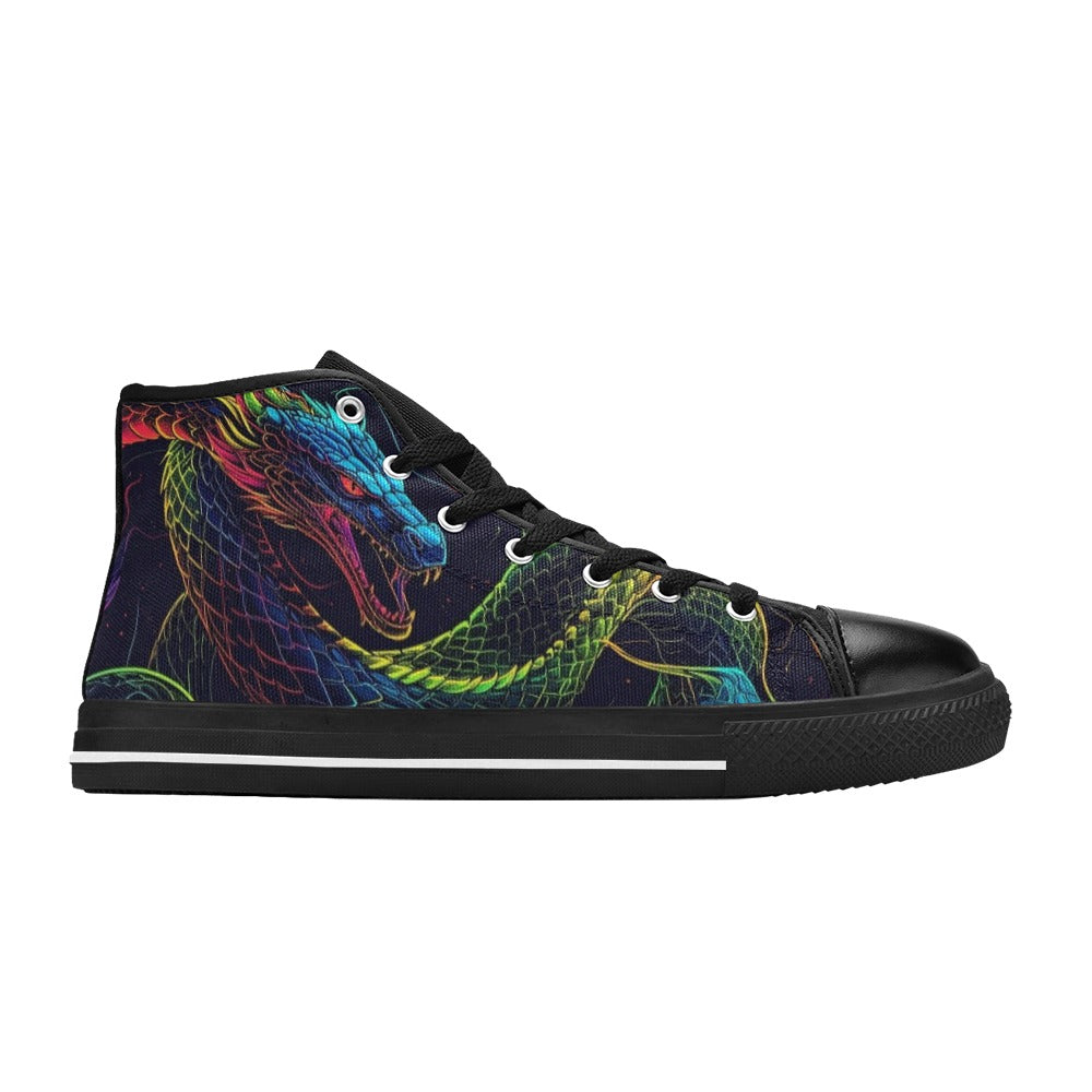 WOMEN'S Electric Serpent Dream High Top Canvas Dreamcore Custom Shoes