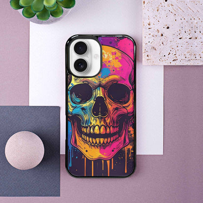 iPhone 16 Case — Skulls Splatter Comic, Original Design Phone Case