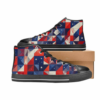 MEN'S American Flag Stars High Top Canvas Dreamcore Custom Sneakers