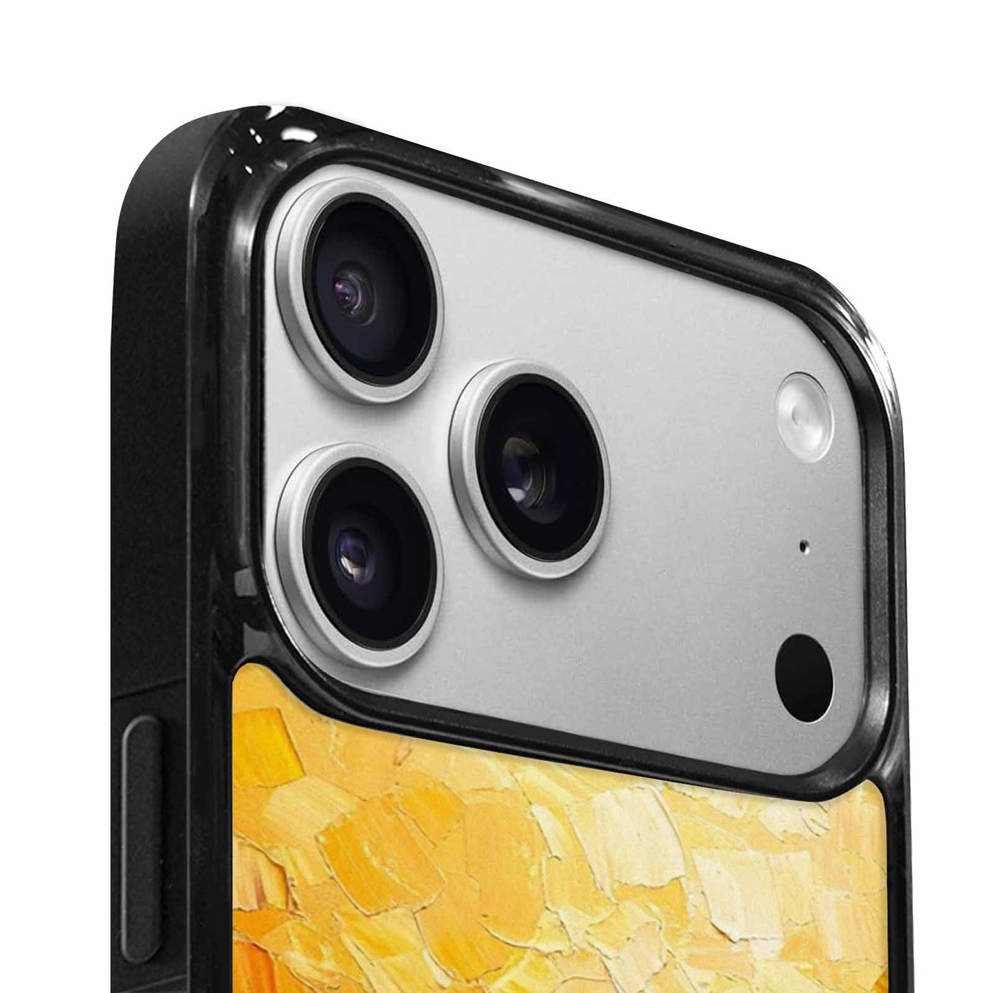 iPhone 17 Pro Case — Impressionist Sunflower Brushstroke Pattern Hundreds Floral, Original Design Phone Case