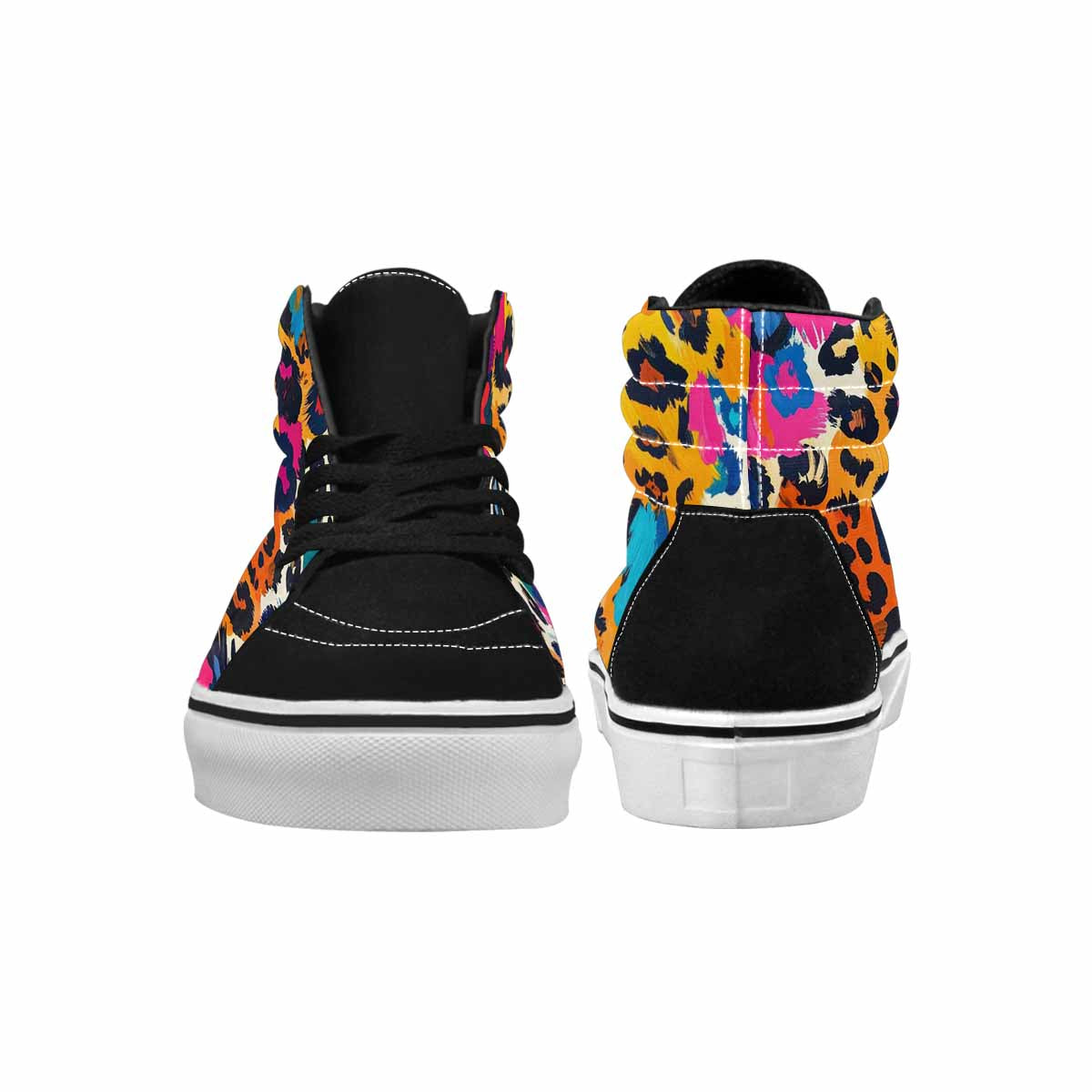 MEN'S Full Color Vibrant Animal High Top Canvas Cottagecore Custom Sneakers