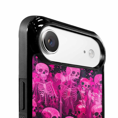 iPhone 17 Air Case — Skeletons Neon Pink Glowskelet Original Art, Custom Made Phone Cover