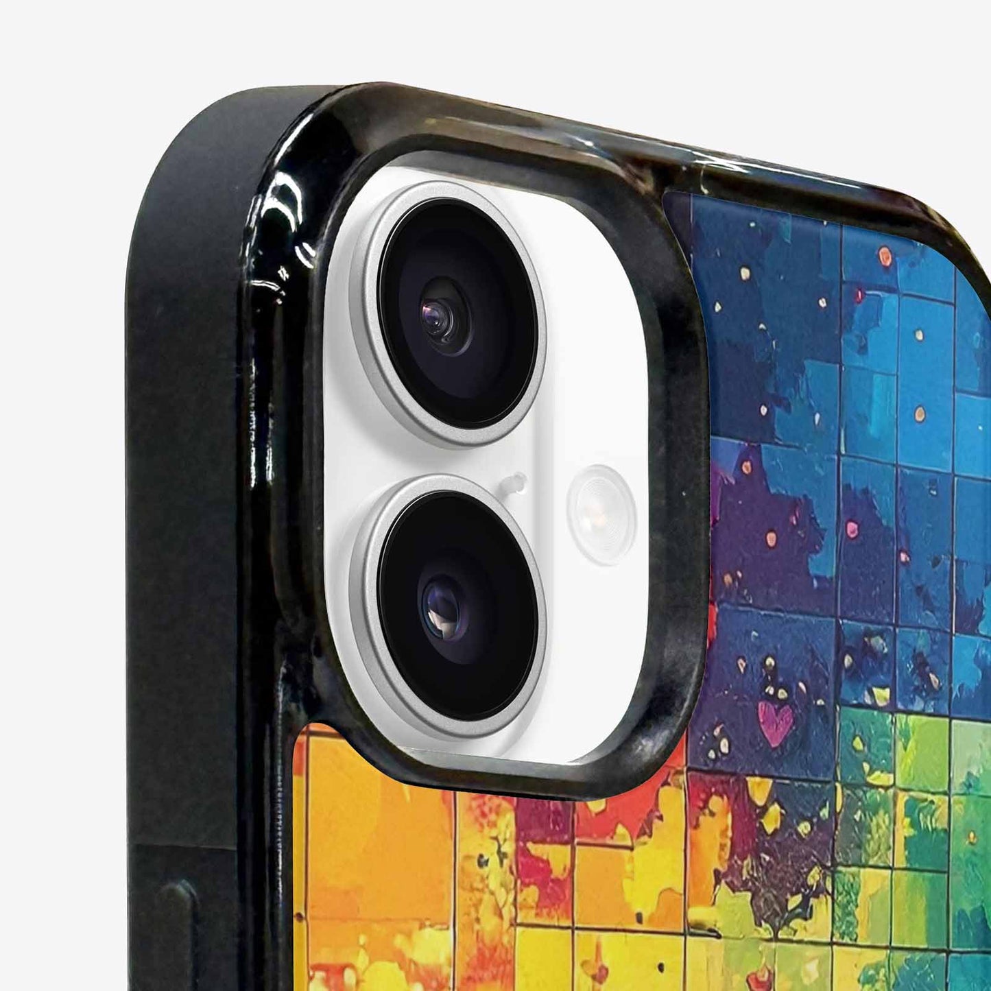 iPhone 16 Plus Case — Pixel Art 8 Bit Burst Pattern, Customized Protective Case