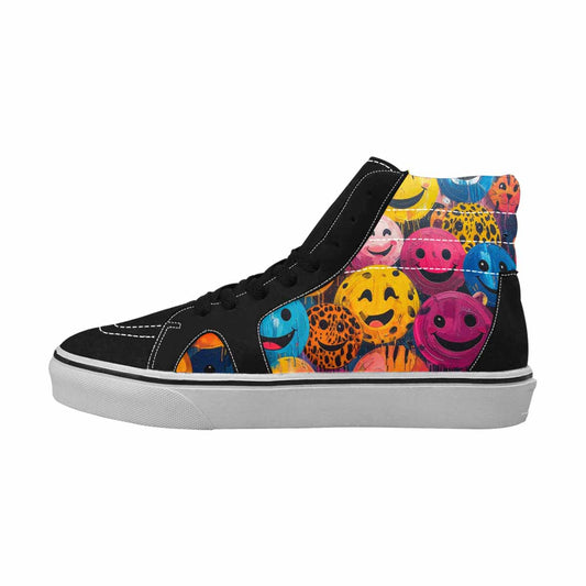 Animal Print Smiley Customized Sneakers | Men's | Freaky Shoes®