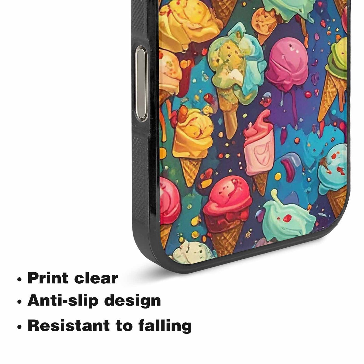 iPhone 16 Pro Max Case — Ice Cream Motif Ice Cream Motifs, Unique Phone Case Design