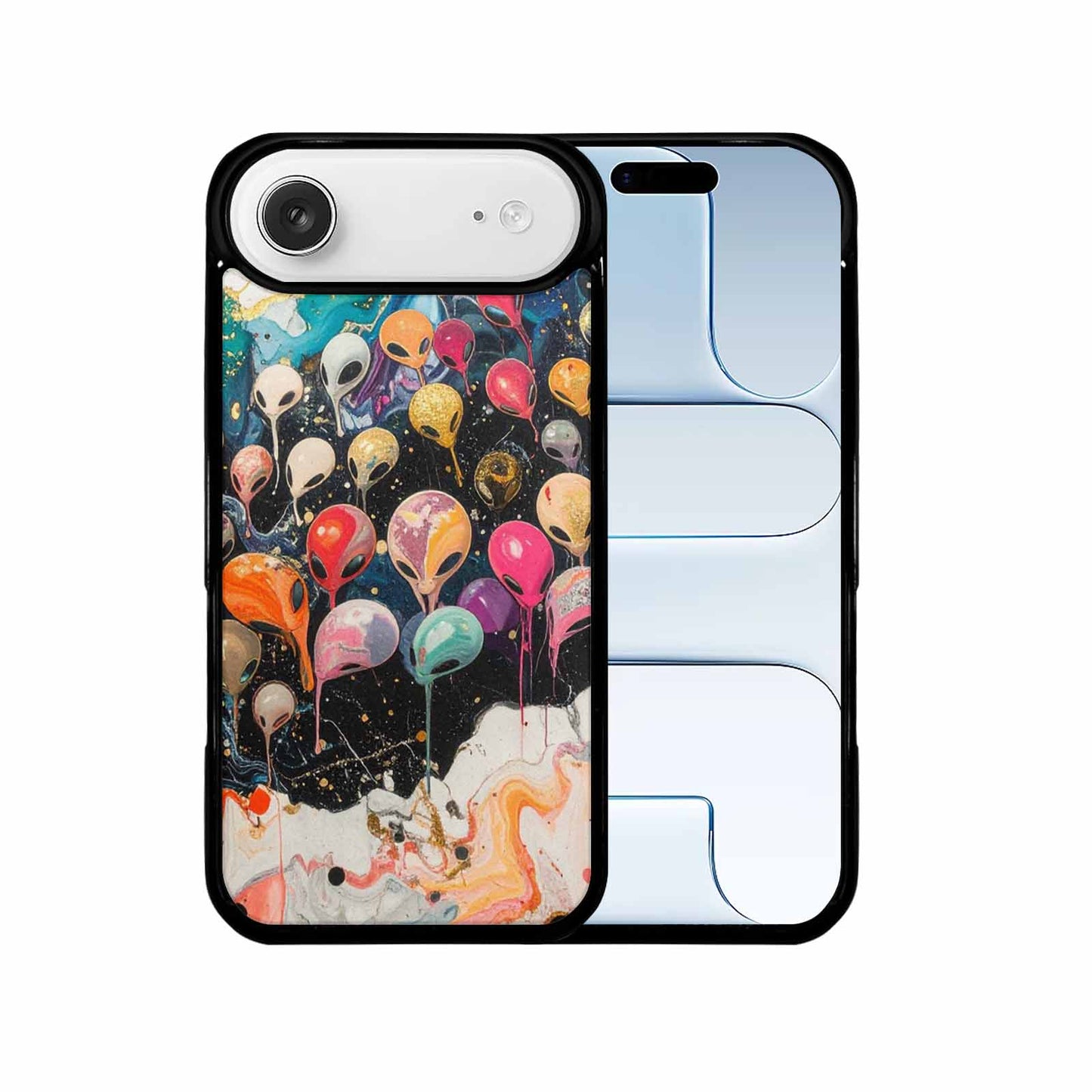 iPhone 17 Air Case — Aliens Marblealiens Pattern Uxx Alien Scifi, Custom Phone Case