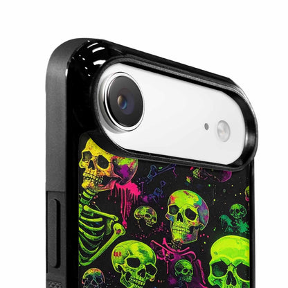 iPhone 17 Air Case — Skeletons Neon Green Glow Skeletons Original, Custom Art Phone Cover